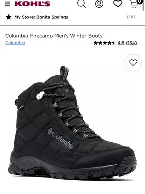 Columbia Firecamp Men's Waterproof Boots - Black